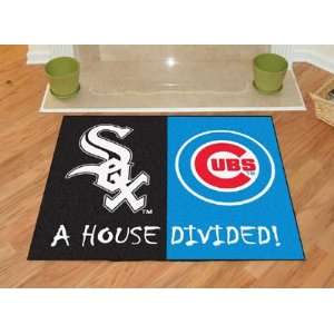  Chicago White Sox   Chicago Cubs House Divided Mat Sports 