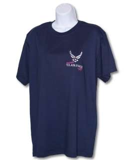 PROUD US AIR FORCE WIFE EMBROIDERED T SHIRT   USAF   NAVY **NEW 