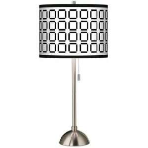  Open Grid Giclee Shade Table Lamp