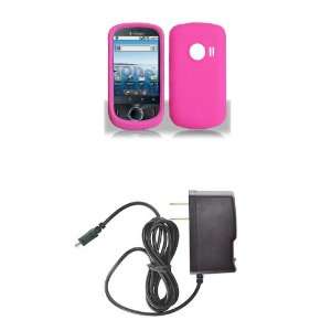 Huawei M835 (metroPCS) Premium Combo Pack   Hot Pink Silicone Soft 