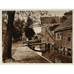  c1930 Canal Drawbridge Zaandam Holland The Netherlands 