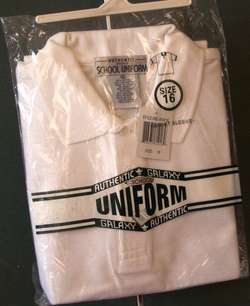 NEW w/ TAGS Boys SCHOOL Uniform POLO SHIRT White Sz 16  