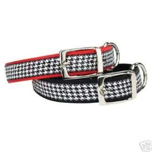 East Side Collection Houndstooth Dog Collar 6 8 RED