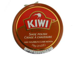 LOT 6 Mid Tan KIWI GIANT 2.5 oz Shoe Shine Cream Polish  