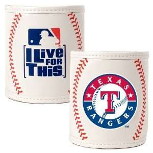  BSS   Texas Rangers MLB 2pc Baseball Can Holder Set 