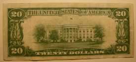 1928 Series GOLD CERTIFICATE $20 bill small size yellow seal RARE NOTE 