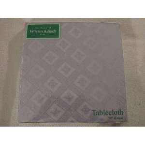   & Boch Solid Light Blue Tablecloth, 70 Inch Round