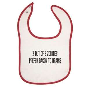  Zombie Underground Red Piping Terry Cloth Baby Bib   2 Out 