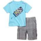 Kenneth Cole REACTION Kenneth Cole Baby Boys Infant 2 Piece Blue Short 