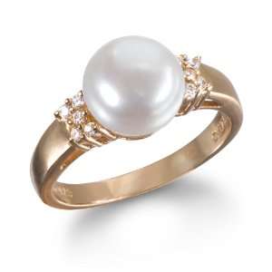 ROSE GOLD FRESHWATER PEARL RING CHELINE Jewelry