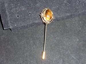 Stick Pin Gold with Cats Eye  