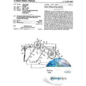 NEW Patent CD for APPARATUS FOR ALIGNING AND CONVEYING RIVETS, SCREWS 