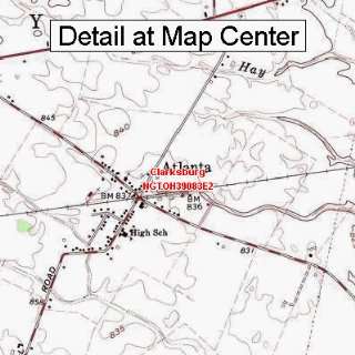  USGS Topographic Quadrangle Map   Clarksburg, Ohio (Folded 