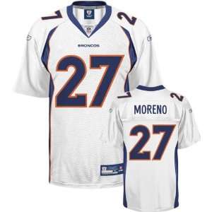 Knowshon Moreno Jersey Reebok White Replica #27 Denver Broncos Jersey 