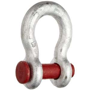 Crosby 1018133 Carbon Steel G 213 Round Pin Anchor Shackle, Galvanized 