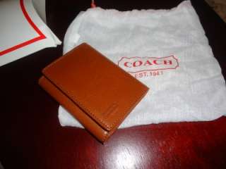 Coach Wallet Leather Mens Trifold Buffalo Leather Brown New FS4687 