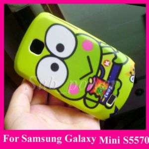 Samsung Galaxy mini S5570 hard Case cover Green Frog  
