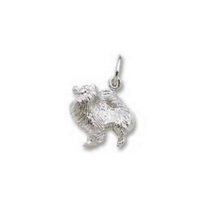  Pomeranian Dog Charm   Sterling Silver Jewelry