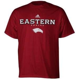  adidas Eastern University Eagles Maroon True Basic T shirt 