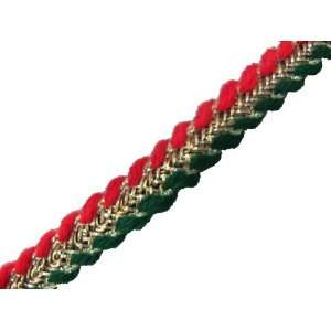  4.5 Yd Red Green Cotton Thread Ribbon Braid Lace Trim Free 