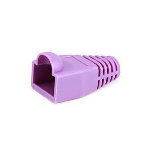   [50pcs] RJ 45 Color Coded Strain Relief Boots   Purple Electronics