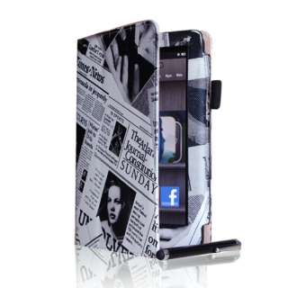 Newspaper  Kindle Fire Leather Case/Stylus/Car Charger/USB Cable 