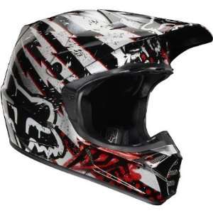  Fox Racing V3 Riot Helmet Black/Red L Automotive