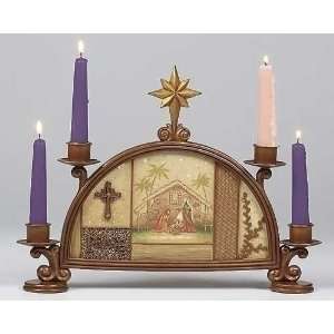   Family Nativity Christmas Advent Arch Candle Holders