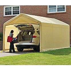   Storage Shelter   Tan  ShelterLogic Automotive Outdoor Shelter Storage