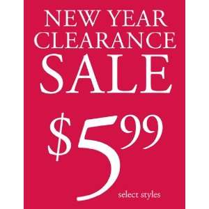  New Year Clearance Sale Red Sign