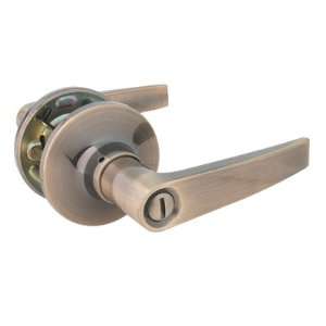   Privacy (Bed & Bath) Tubular Lever in Antique Brass