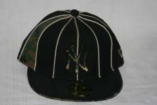 New Era 5950 Yankees Army Camo Logo Hat 7 1/8 New  