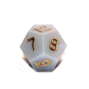  Gamescience Blue Opal Precision d12, Gold Ink Toys 