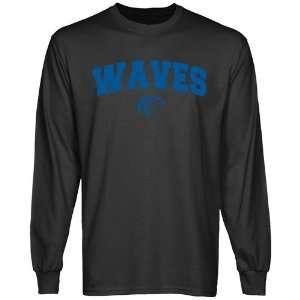   Pepperdine Waves Charcoal Logo Arch Long Sleeve T shirt  Sports