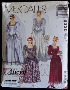 1993 McCalls Misses Bridal Gown Bridesmaids Dresses  