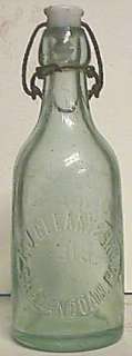 1880s P.J. Cleary & Bro. Weiss Beer Bottle Shenandoah  