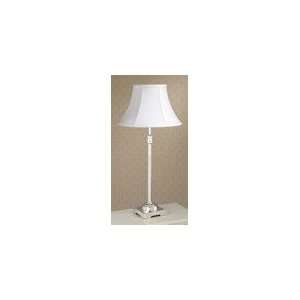   Accent Table Lamp with Calais White Linen Bell Shade by Laura Ashley