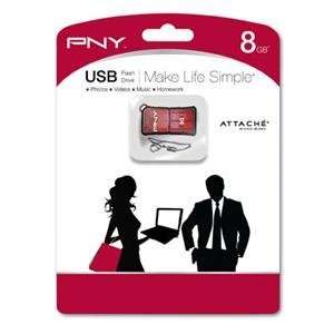  PNY Technologies, 8GB Micro Sleek Red USB Flash (Catalog 