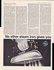 General Electric Steam Iron 2 Page 1959 Antique Home Laundry 