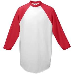 Augusta Athletic Wear Youth Baseball Jersey WHITE/ RED YM  