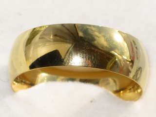 MENS OR WOMENS 18KT YELLOW GOLD GPPLAIN WEDDING RING BAND STR194T WIDE 