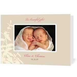  Twins Birth Announcements   Friendly Floral By Spruce 