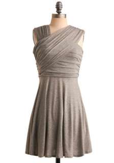 State of Well Being Dress   Grey, Solid, Party, Casual, A line 