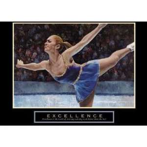  Excellence   Ice Skater Poster Print