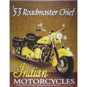  Indian Motorcycle 53 Roadmaster Chief Metal Sign Sports 