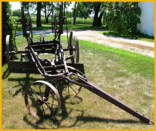 Antique Western Scraper Road Grader Horsedrawn Old Wheel Iron Plow 