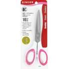 Singer 6 1/2 Inch Sewing Scissors with Pink and White Comfort Grip