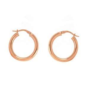  18k Rose Gold Hoop Earrings   JewelryWeb Jewelry