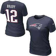 Nike New England Patriots Tom Brady Womens Name & Number T Shirt 