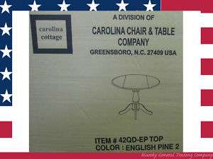 Caroli Cottage 42QD EP 42 English Pine Drop Leaf Table  